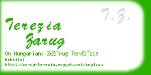 terezia zarug business card